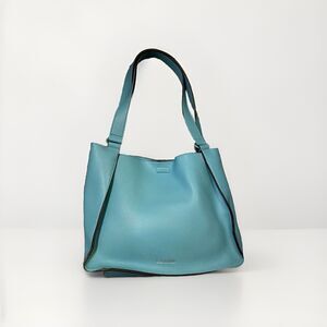 NWT Calvin Klein ESTELLE PURSE Tote Bag Turquoise w/ Zip Pouch & Shoulder Straps